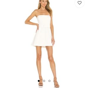 White Mini Strapless Dress - Revolve / Amanda Uprichard